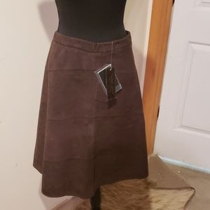 TERRY LEWIS suede skirt NWT